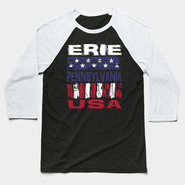 Erie Pennsylvania USA T-Shirt Baseball T-Shirt by Nerd_art